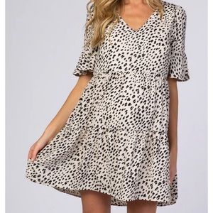 Animal print maternity dress